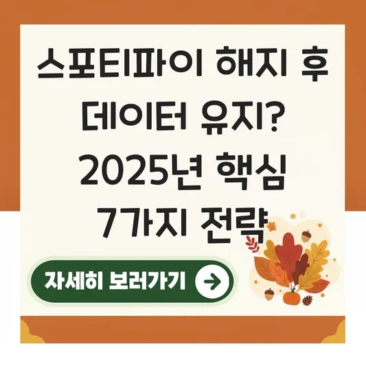 스포티파이 해지 후 재구독 시 이전 데이터 유지되나요? 대표 이미지