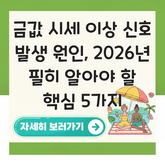 금값 시세 이상 신호 발생 원인