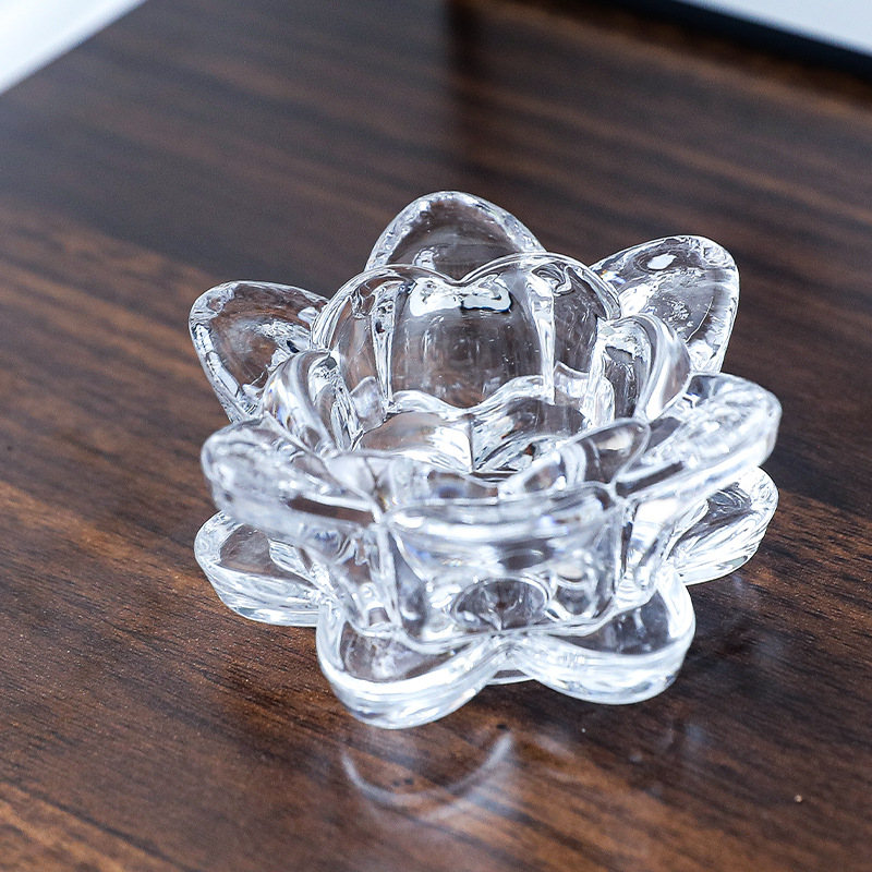 Glass candle tray in European style