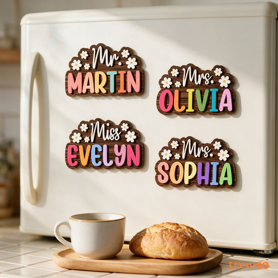 Wooden Magnetic Refrigerator Magnets