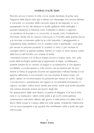 Anteprima della prima pagina: Inverno d'altri tempi - domande