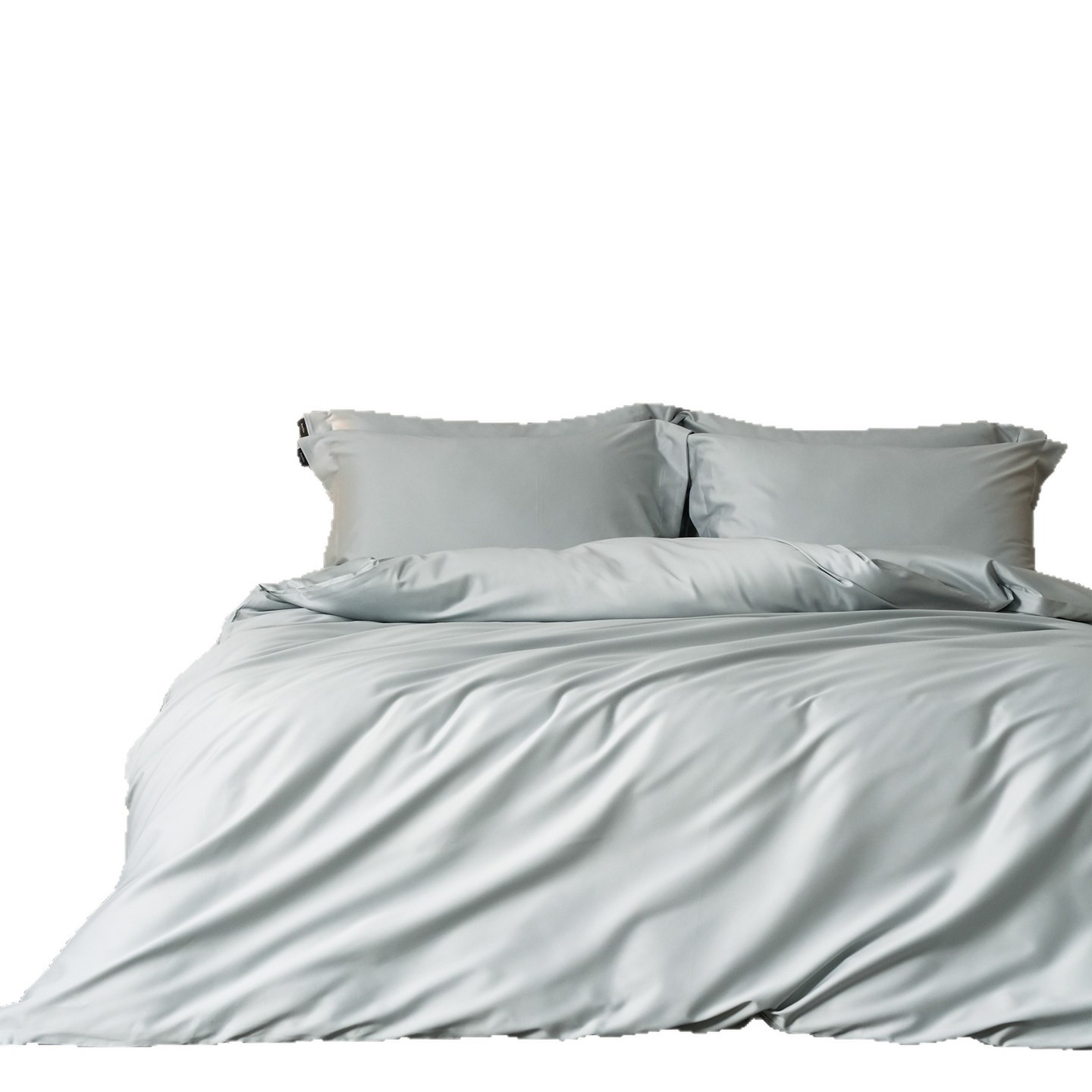 Long-staple cotton bedding, 4-piece, solid color