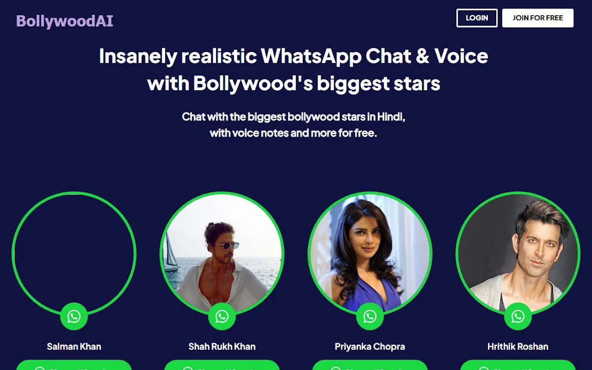 Captura de BollywoodAI - Hindi 'Voice AI
