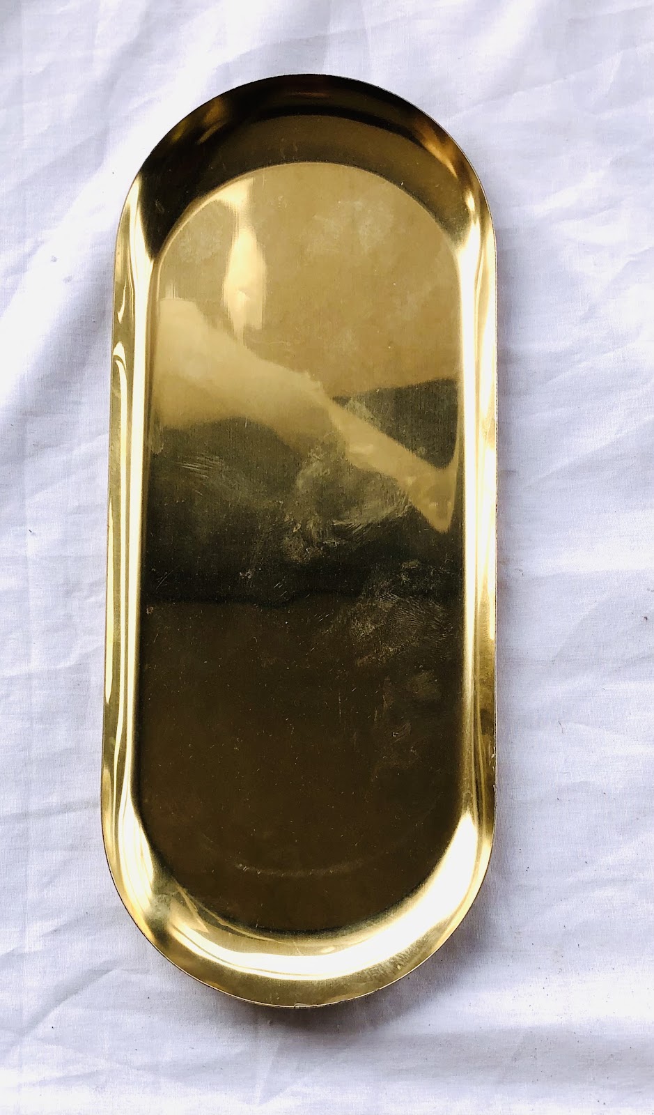 Oval Stainless Gold Plate