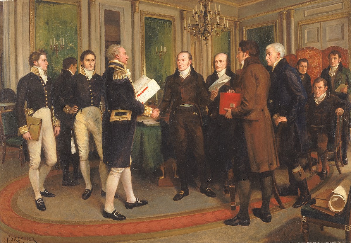 The Signing Of The Treaty Of Ghent Christmas Eve 1814