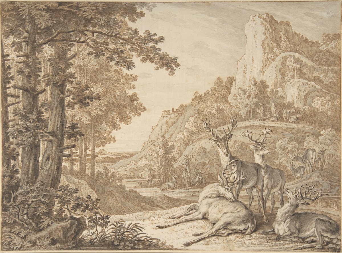 Stags in a Landscape early to mid 18th century