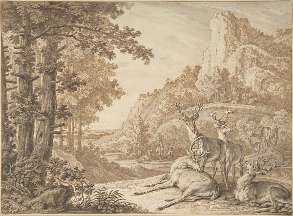 Stags in a Landscape early to mid 18th century