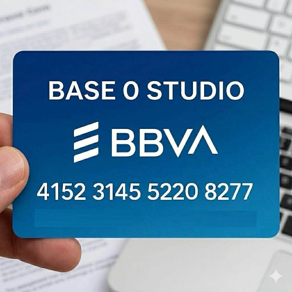 Tarjeta BBVA Base 0 Studio