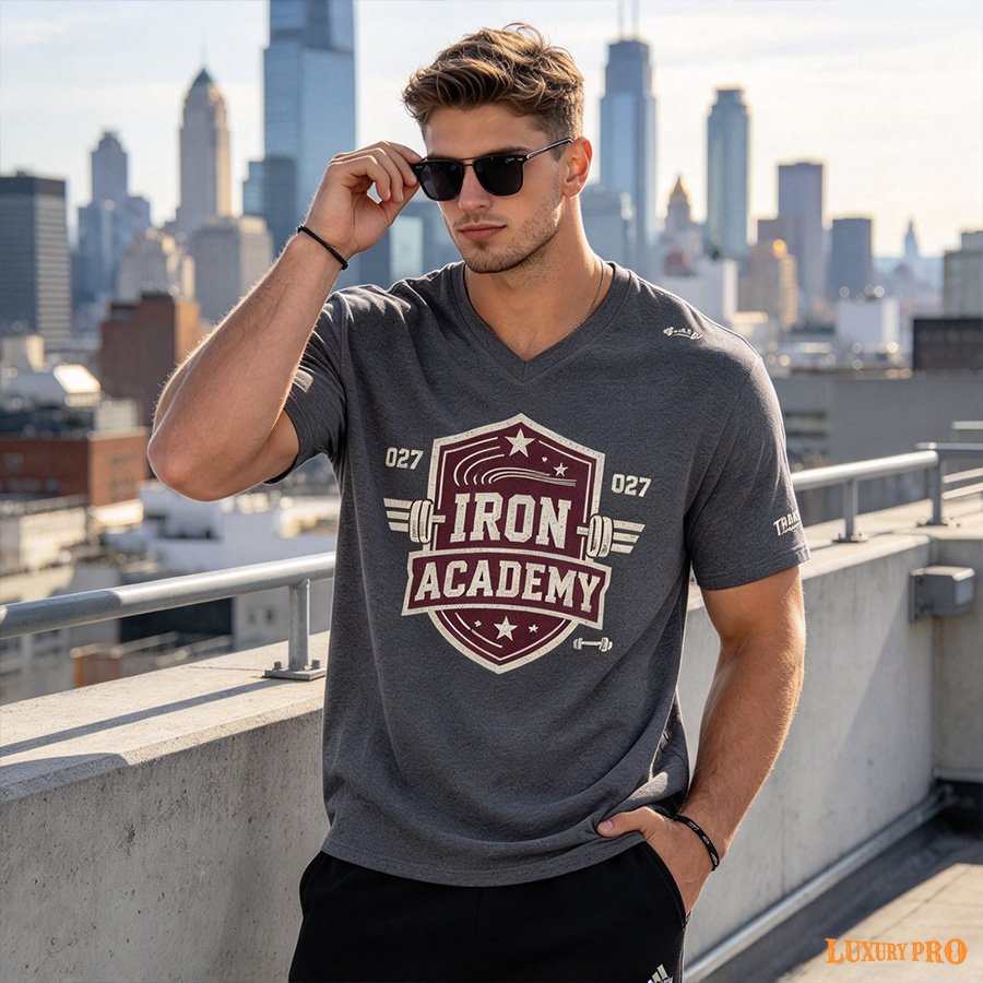 AOP MDB V-Neck Short Sleeve T-Shirt