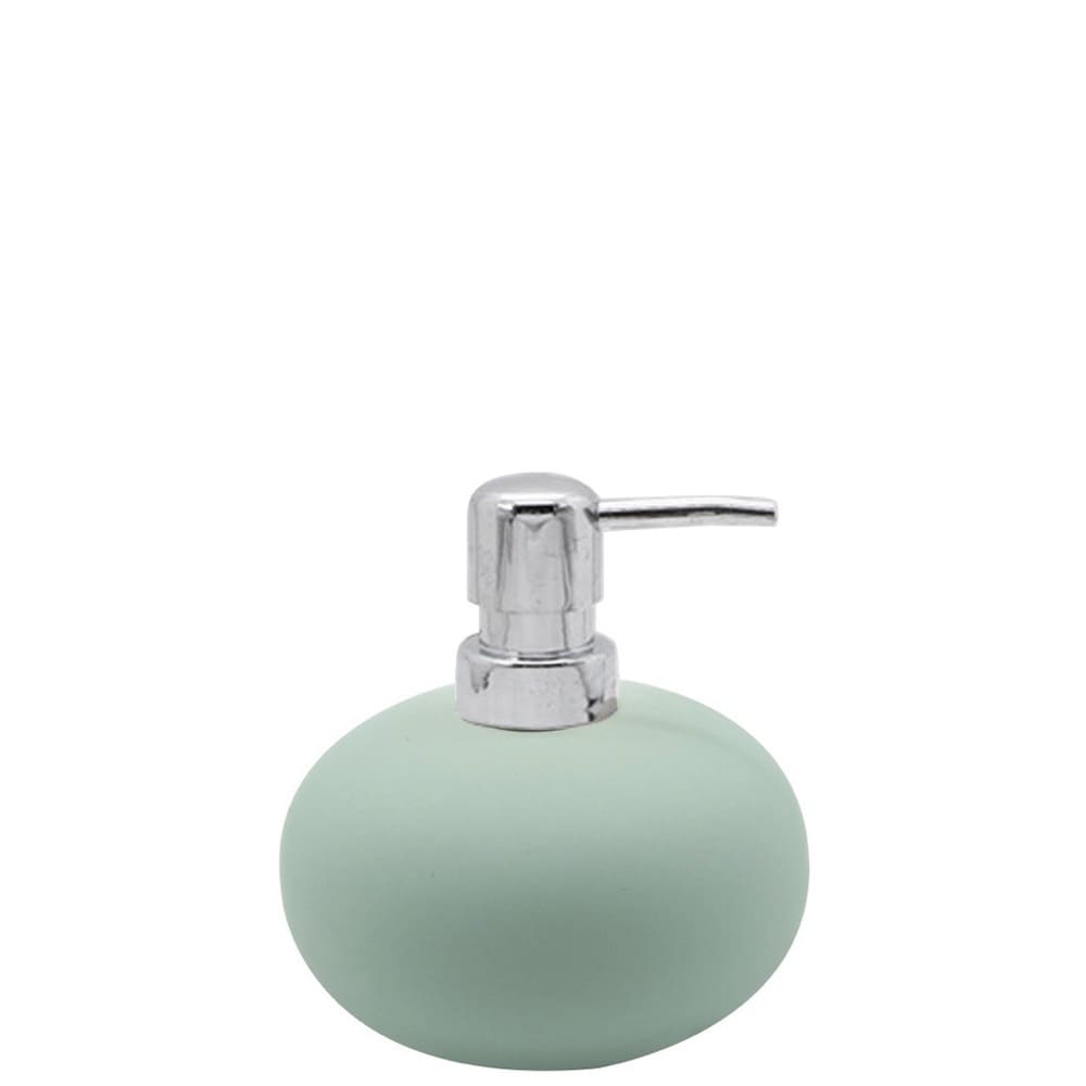 Dispensador de crema corporal de cerámica Soho™ diseño esférico color verde