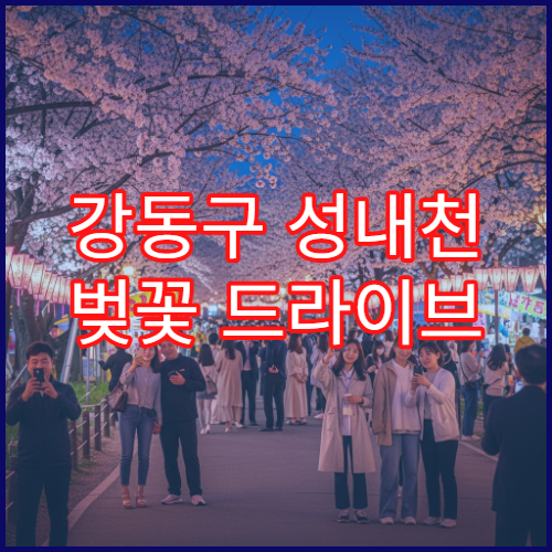 강동구 성내천 벚꽃 드라이브 주차 피하는 루트 초보 추천