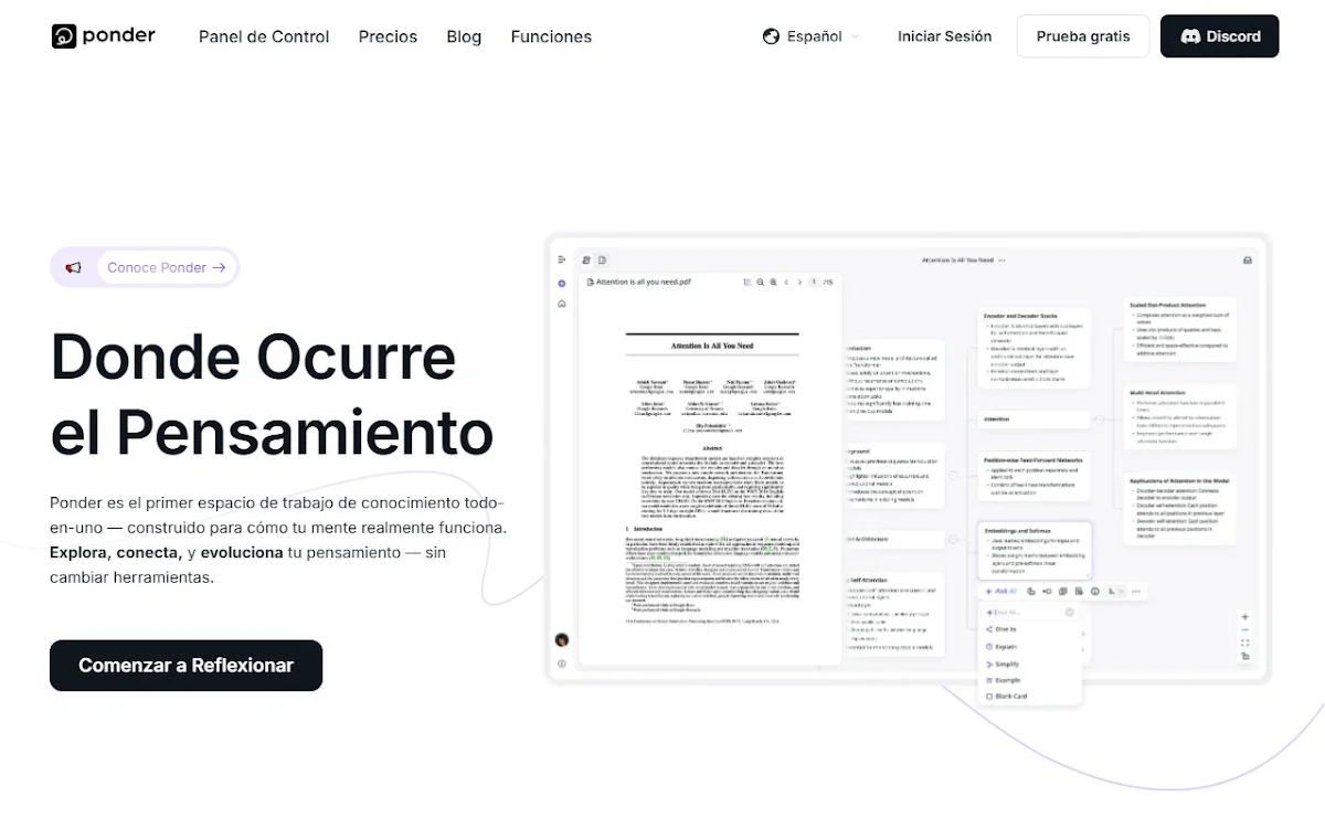 Captura de ResearchFlow