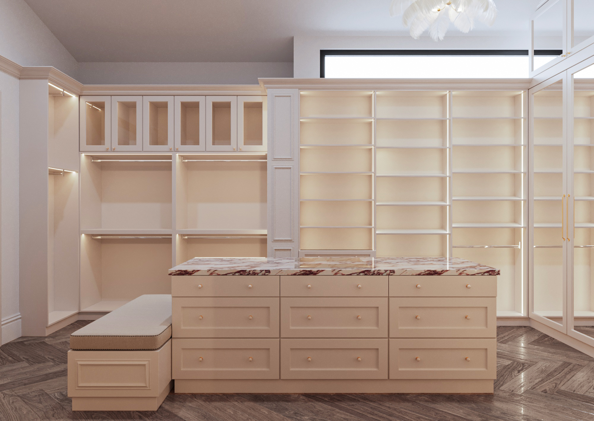 Primary Closet Island Detail