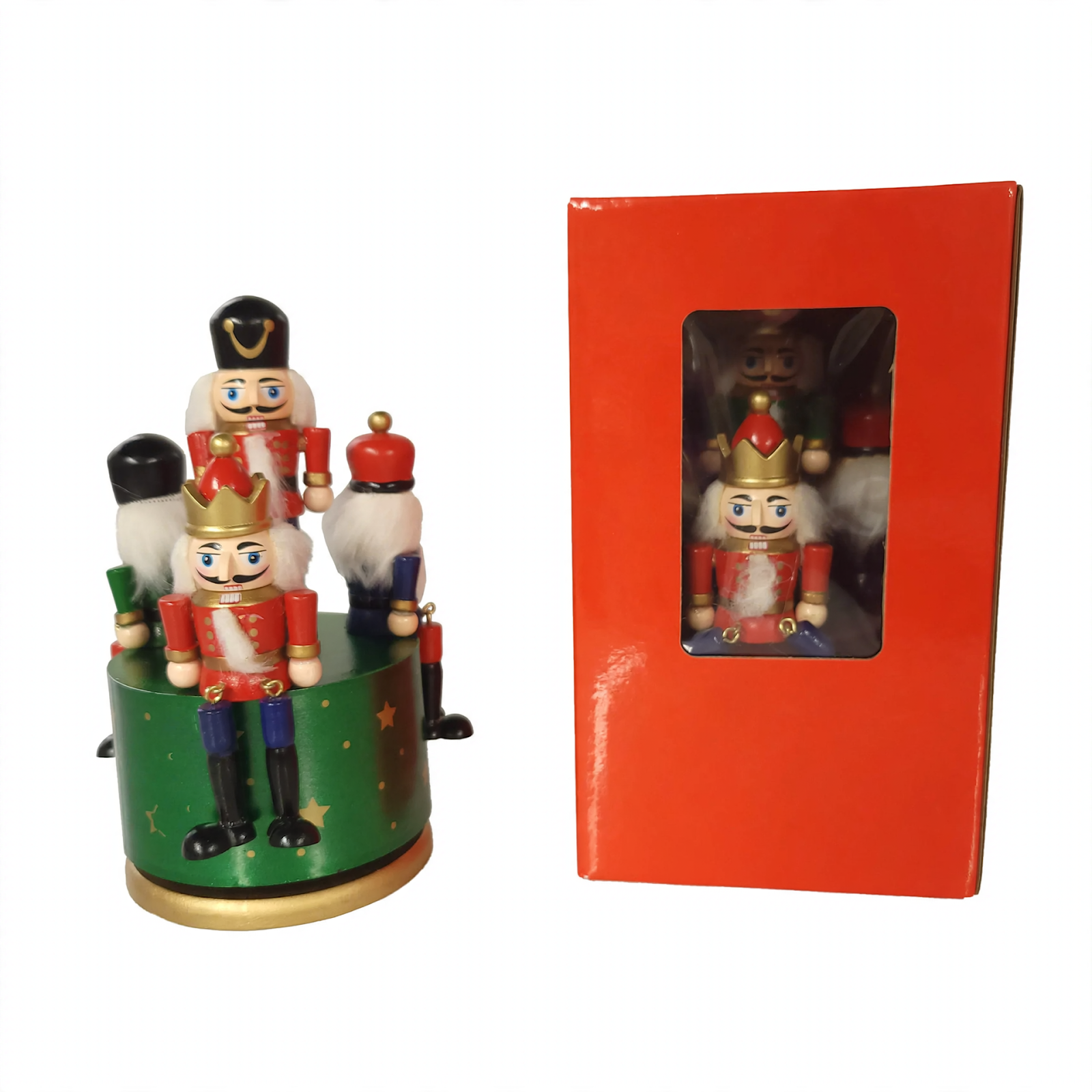 Wooden Nutcracker Music Box