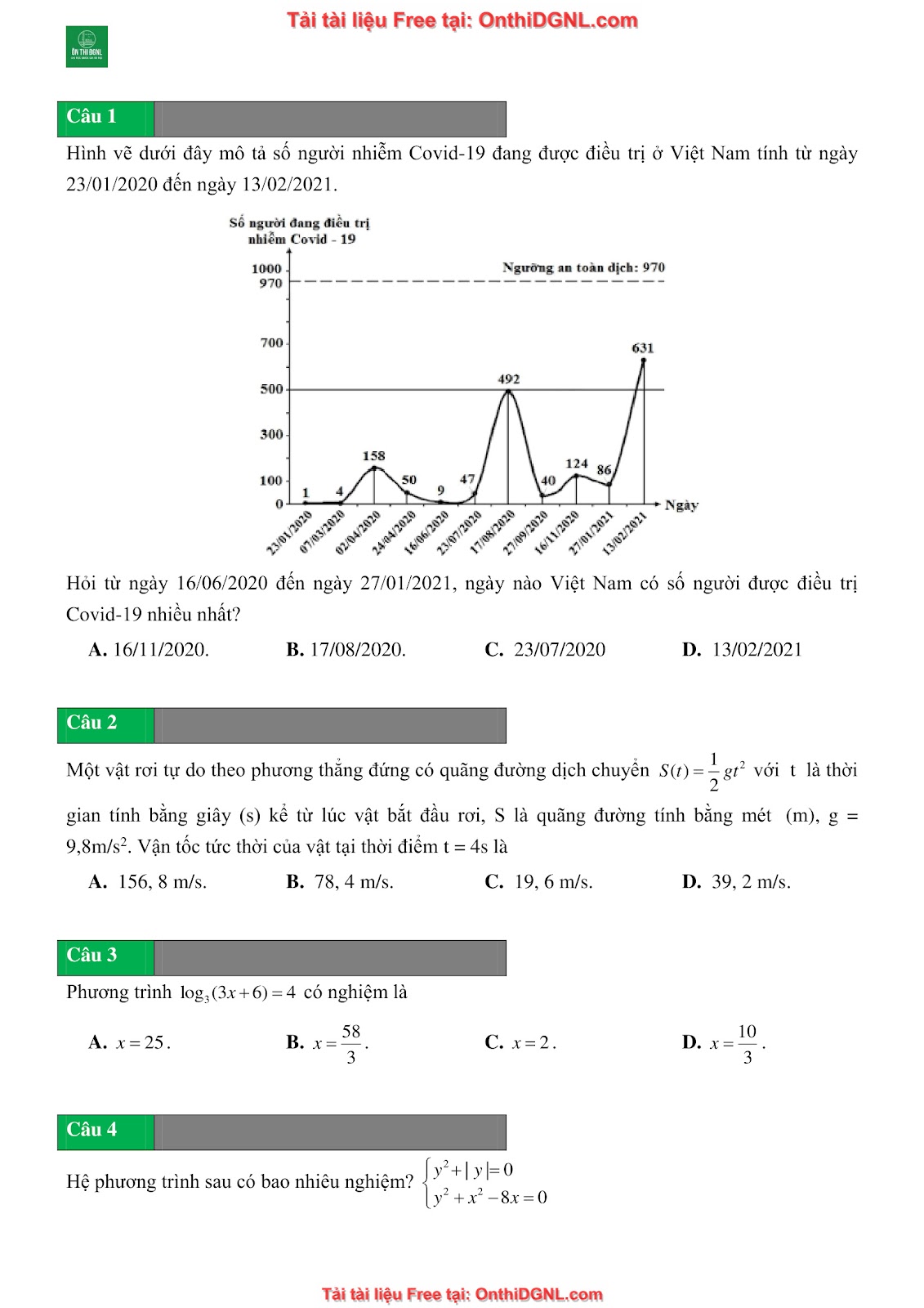 10 Đề ôn HSA - có đáp án