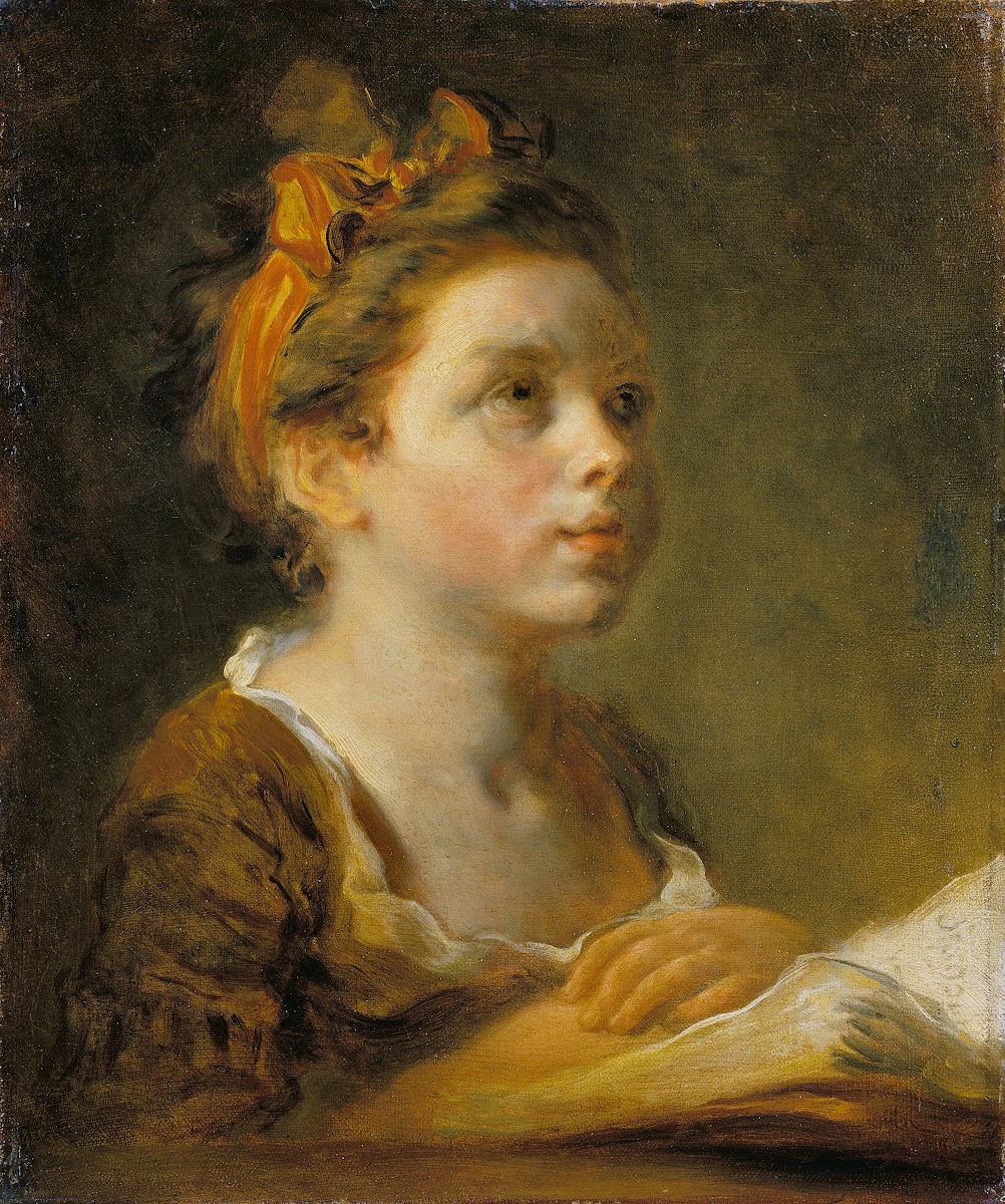 Girl reading a book c 1770   1780