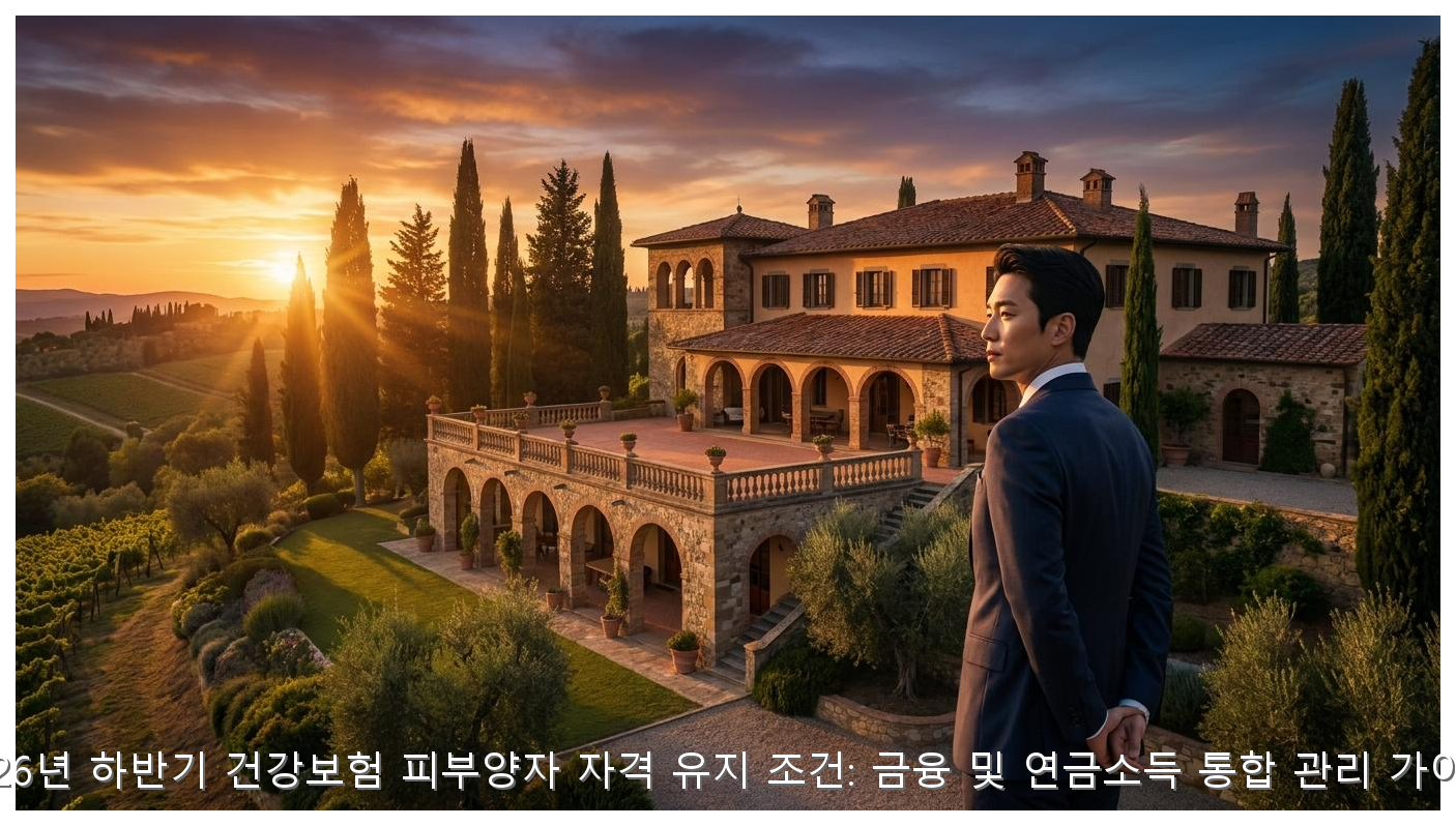 2026년 하반기 건강보험 피부양자 자격 유지 조건: 금융 및 연금소득 통합 관리 가이드 핵심 안내 및 분석 인포그래픽 (5)