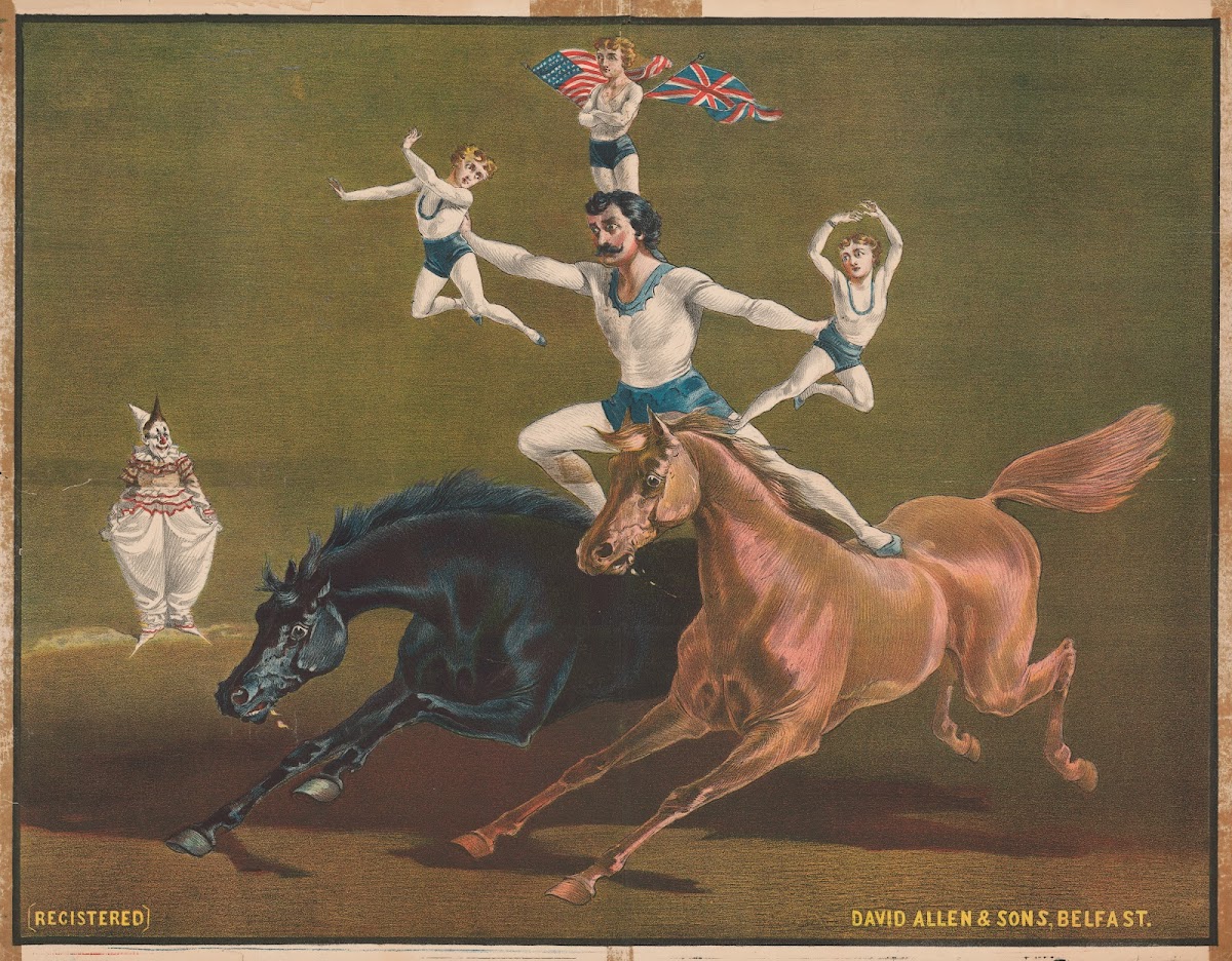 Acrobats on horseback