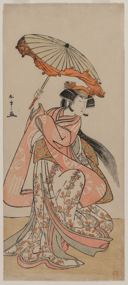 The Actor Segawa Kikunojo II Dancing with a Parasol late 1770s