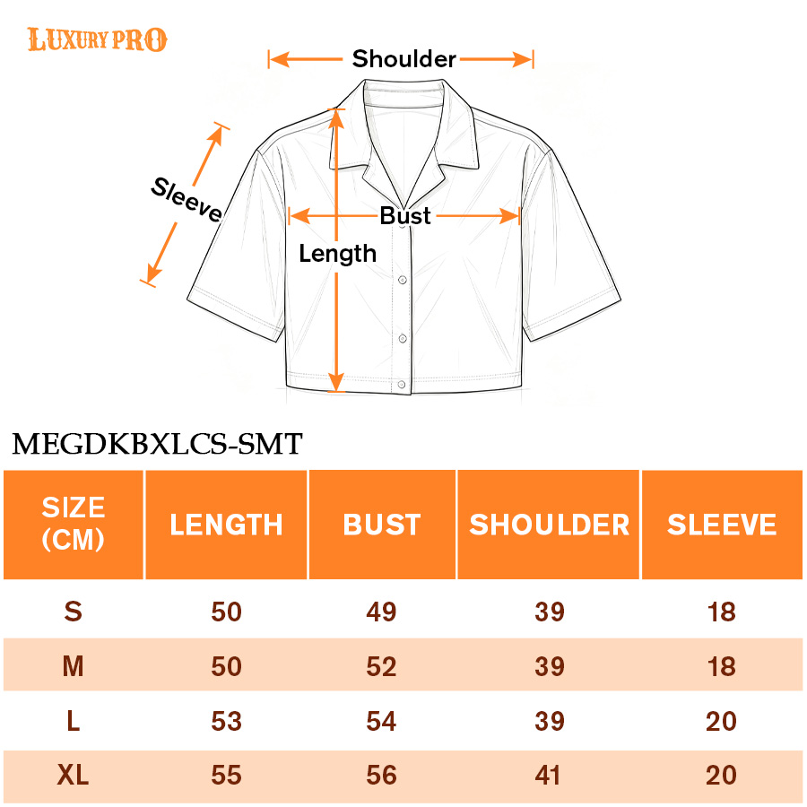 AOP MEG Cropped Brazil Collar Shirt - 4-Way Stretch