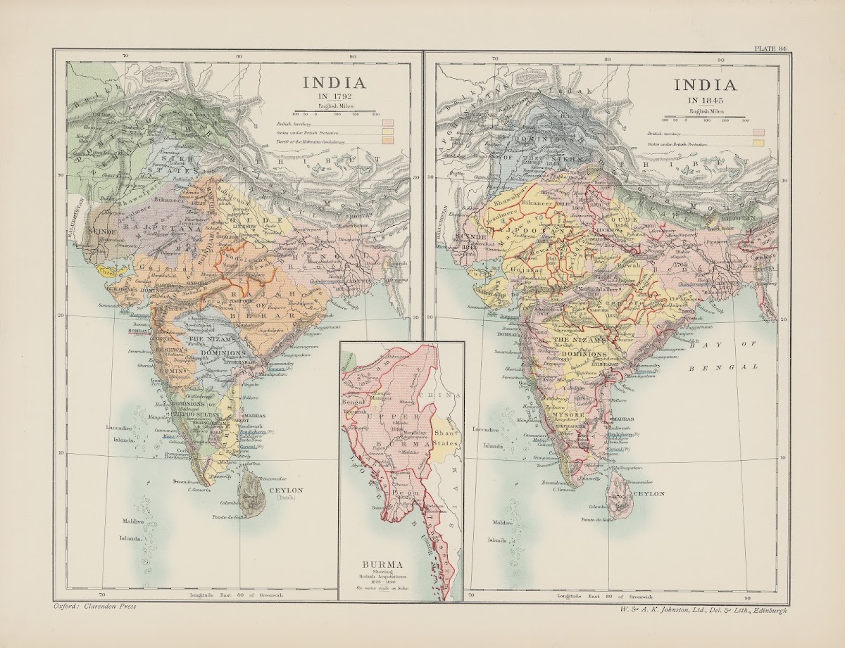 India in 1792 and 1845 1903