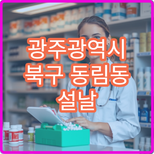 광주광역시 북구 동림동 설날 구정 연휴 이용 가능한 약국