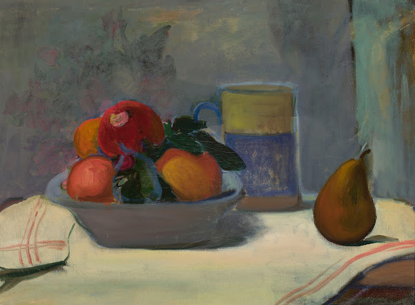 Compote with four apples circa 1911
