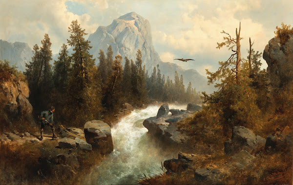 Hunting Birds of Prey at a Mountain Stream