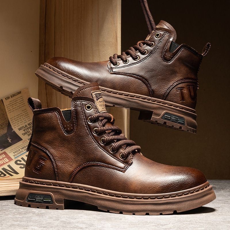 Vielseitige Herren-Martinsstiefel im Retro-Stil
