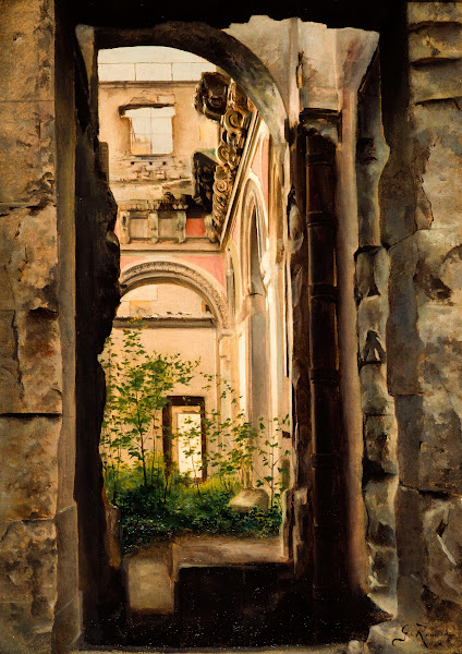 Vue intérieure des ruines de lancienne Cour des comptes quai dOrsay 1888