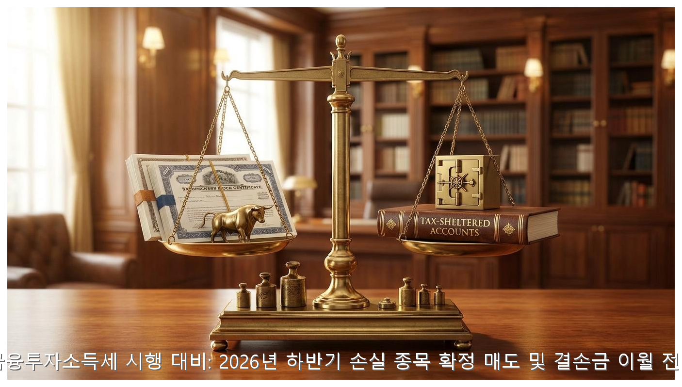 2027년 금융투자소득세 시행 대비: 2026년 하반기 손실 종목 확정 매도 및 결손금 이월 전략 가이드 핵심 안내 및 분석 인포그래픽 (8)