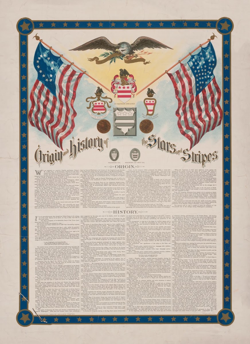 Origin and history of the stars and stripes 1899
