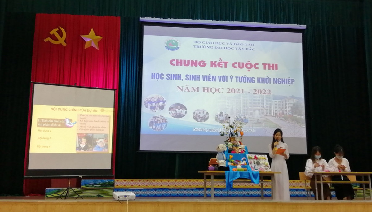 Chung kết Cuộc thi “Học sinh, sinh viên với ý tưởng khởi nghiệp” năm học 2021-2022 tại Trường Đại học Tây Bắc