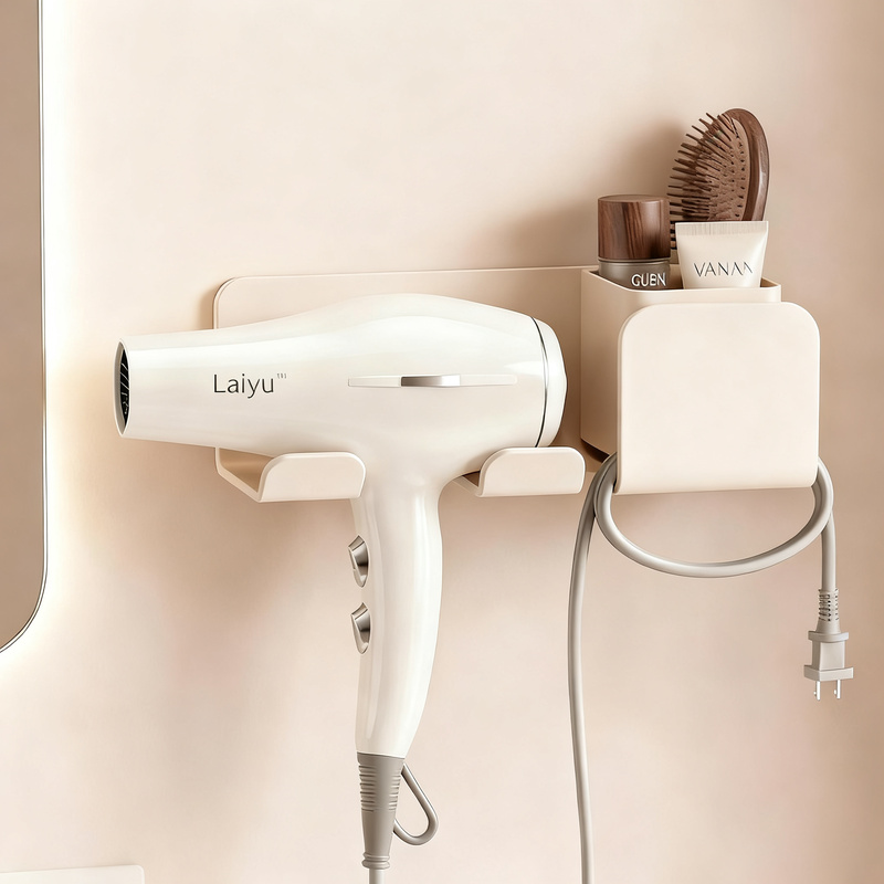 Hair Dryer Holder with Cable Organization