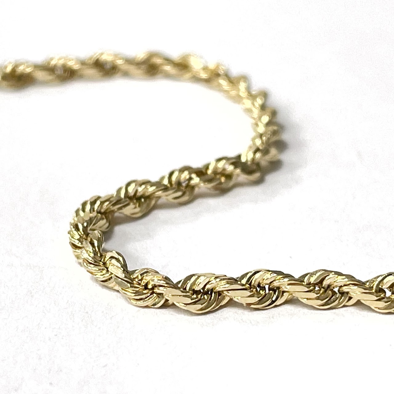 14K Gold Twist Chain Bracelet