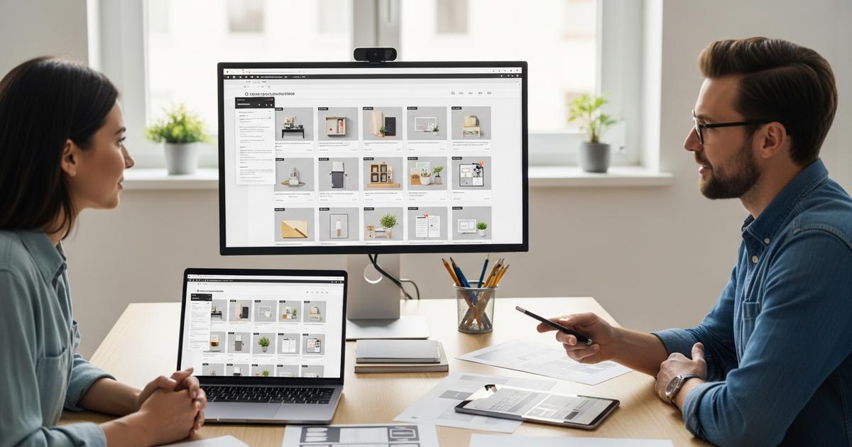 Echipă MASTECH discutând design UI/UX pentru creare magazin online Chișinău