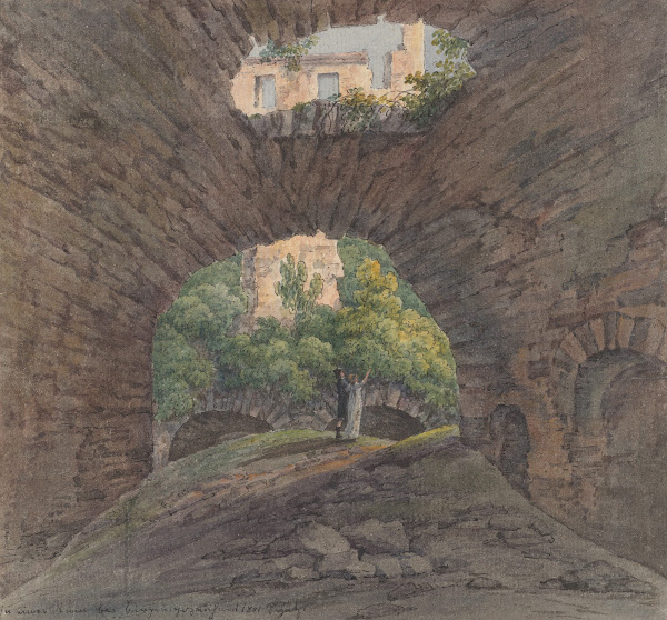 A Young Couple Viewing Ruins near Bingen 1801