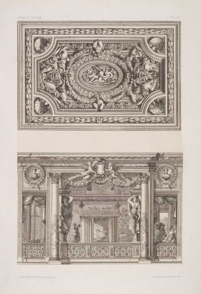 Design for a ceiling decoration scene of elaborately decorated interior 1875 189