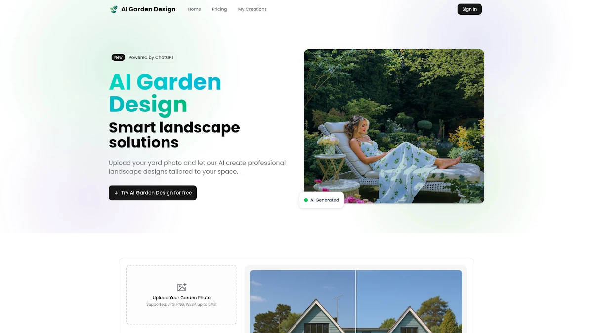 Captura de AI Garden Design