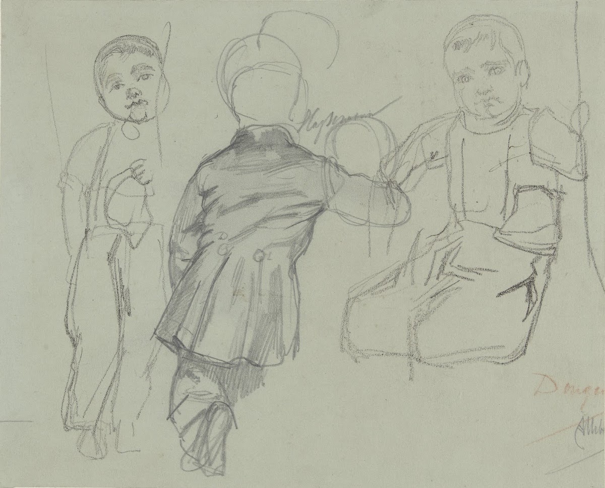 Studie van drie kinderen 1848   1927