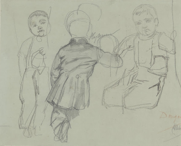 Studie van drie kinderen 1848   1927