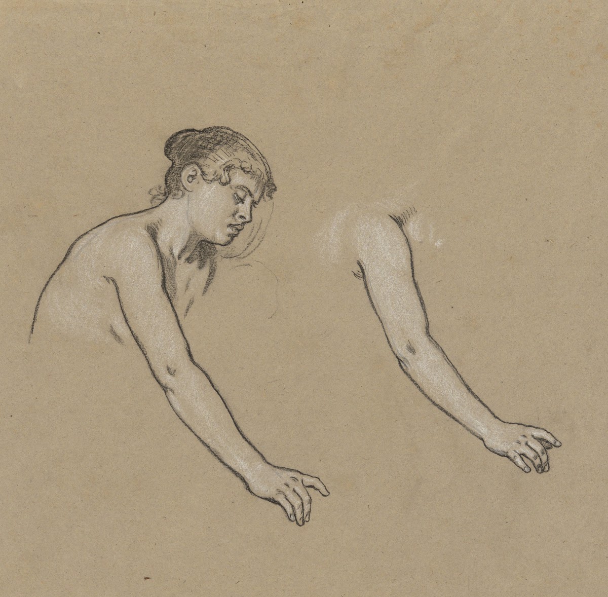 Studies for Figure ofWinter ca1893