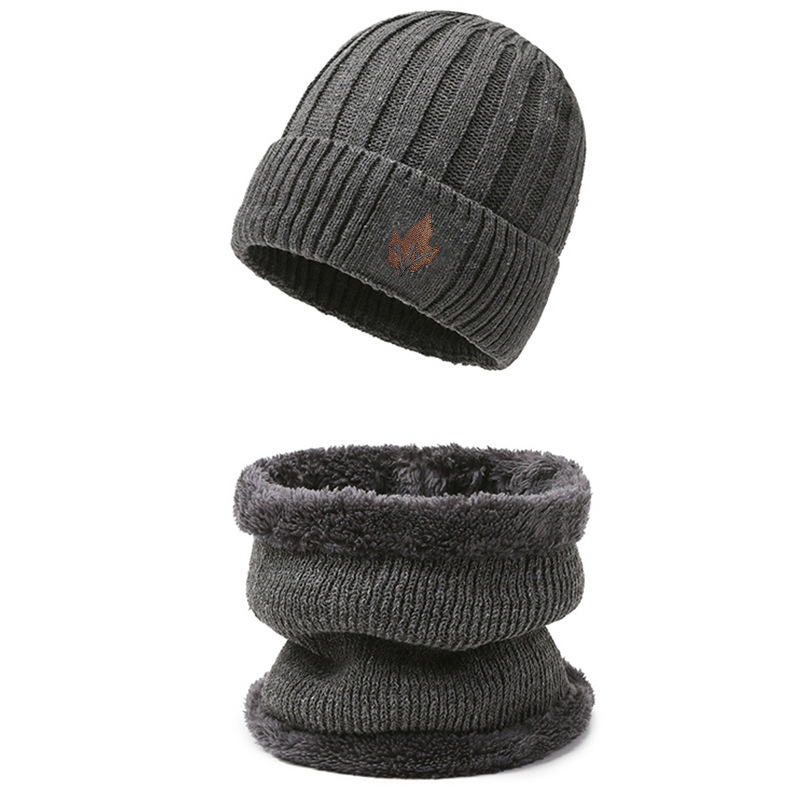 Strickmütze und Nackenschutz Set, gefüttert, für Herren