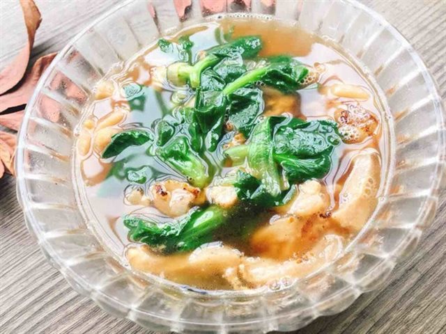 Canh Cải Thìa Tóp Mỡ