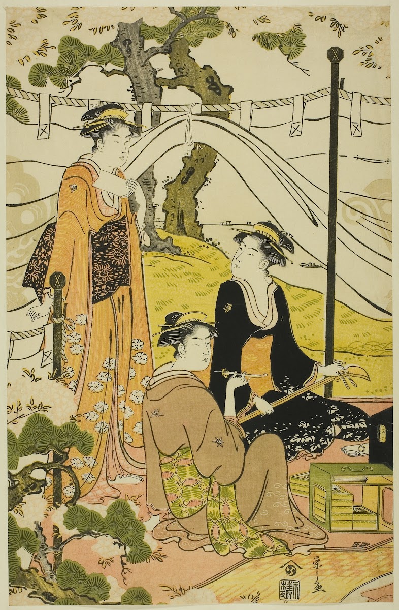 Viewing Cherry Blossoms at Goten Hill III c 1787