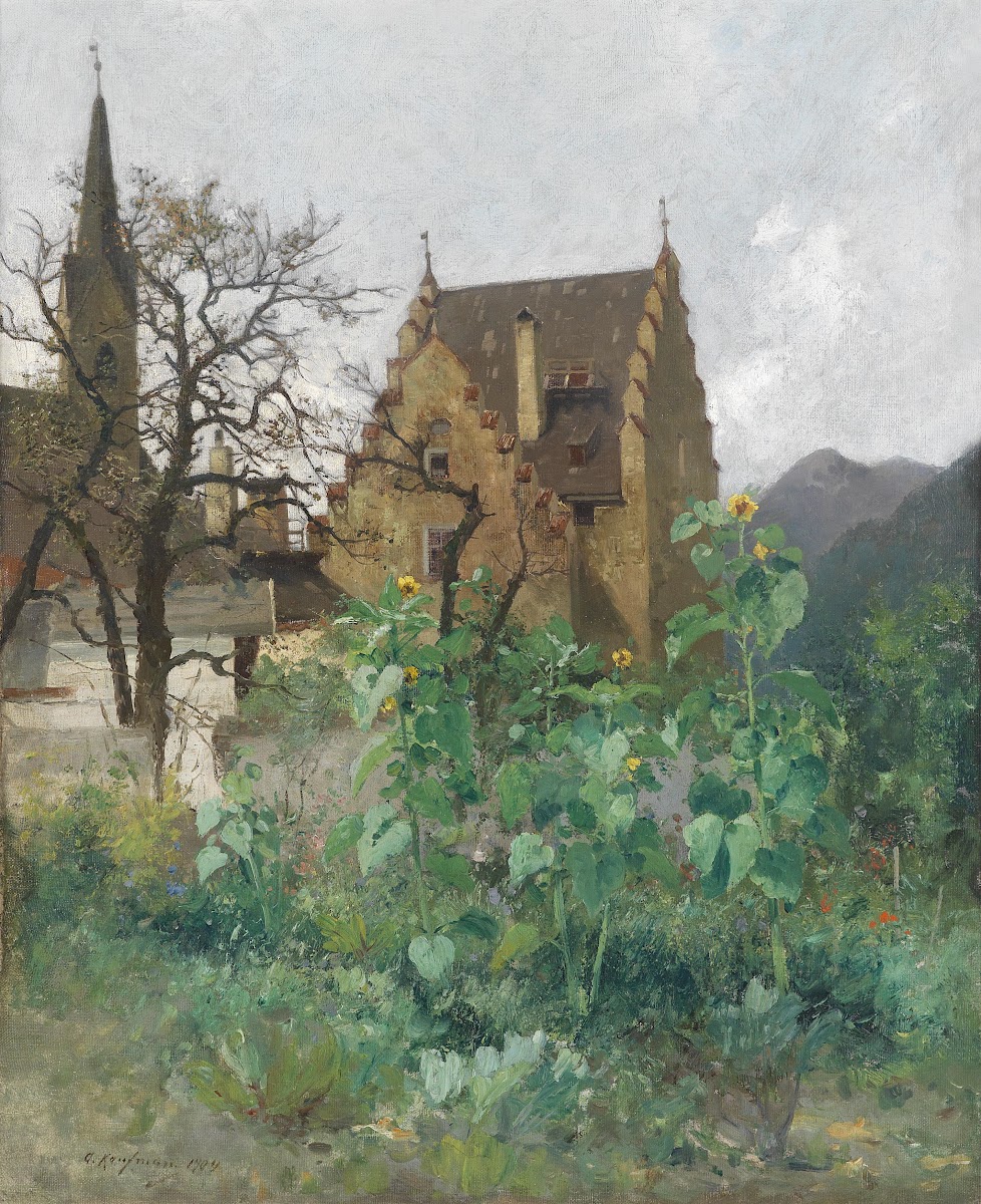 Sonnenblumen im Vorgarten 1904