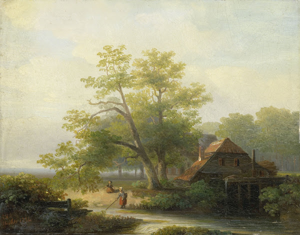 A Watermill in a Woody Landscape 1854