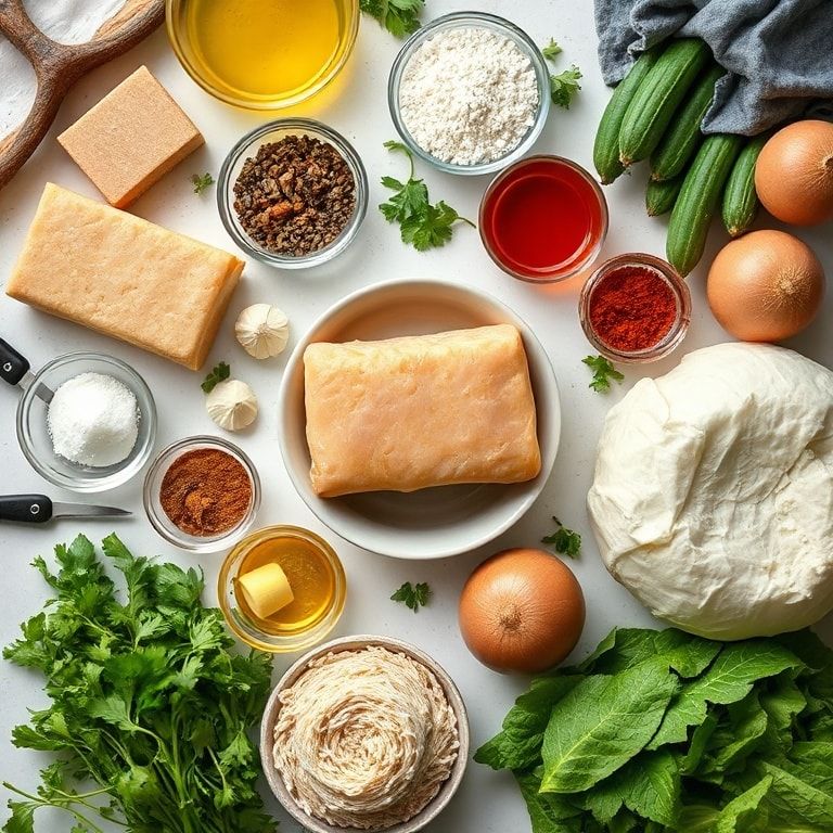 Ingredients for Easy Greek Honey Pie with Phyllo and Semolina Recipe – Crispy, Sweet Dessert