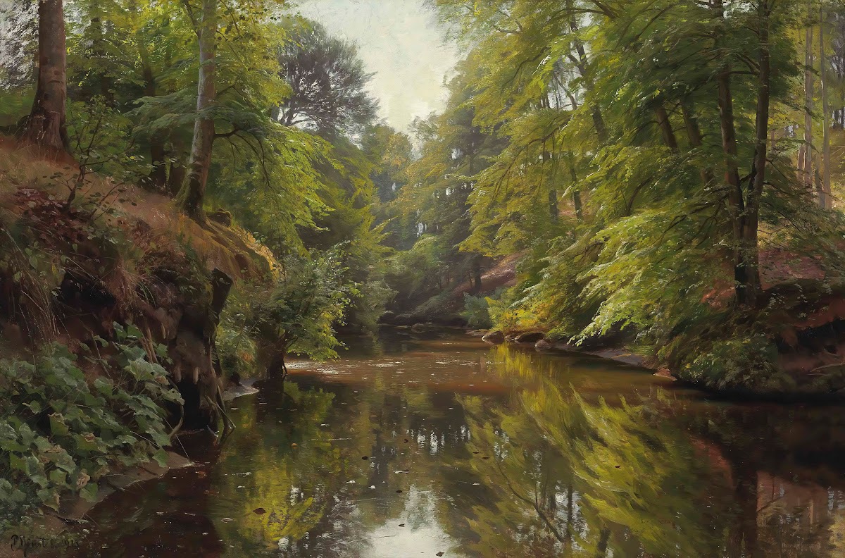 Wooded River Landscape 1913