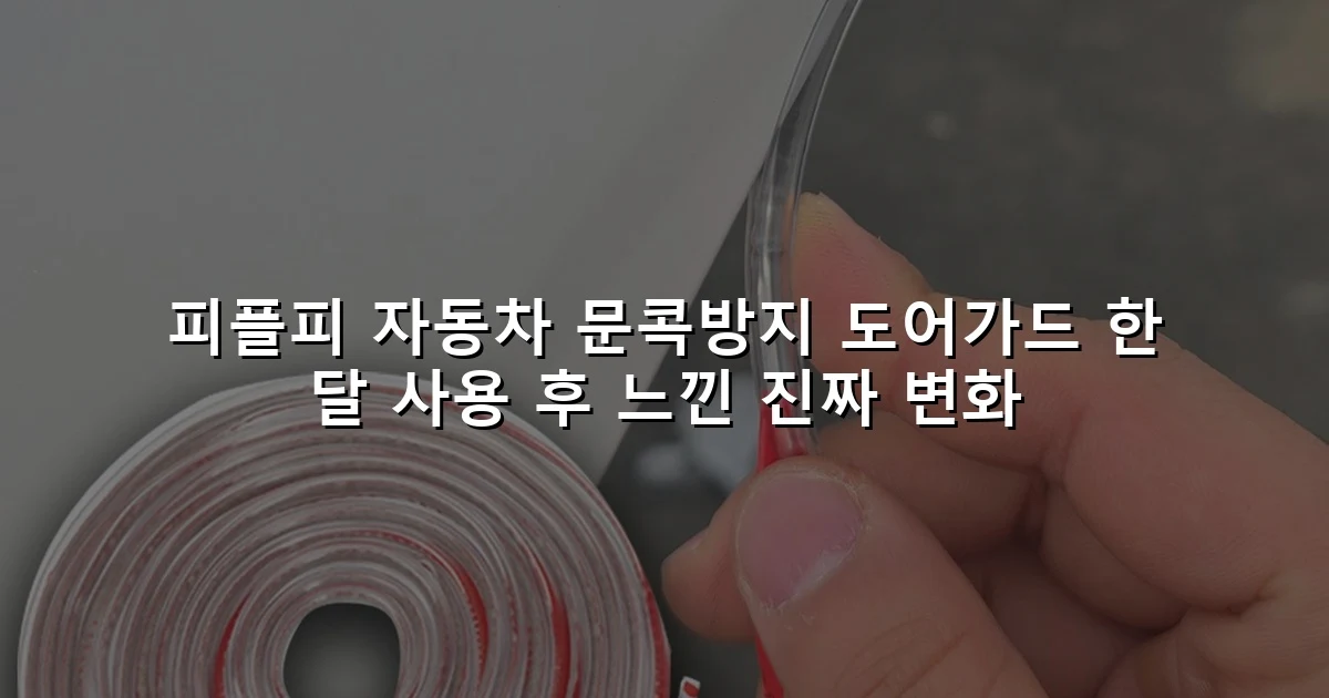 피플피 자동차 문콕방지 도어가드 한 달 사용 후 느낀 진짜 변화